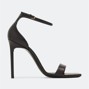 Saint Laurent Amber 105 Astrap Sandal Black Leather